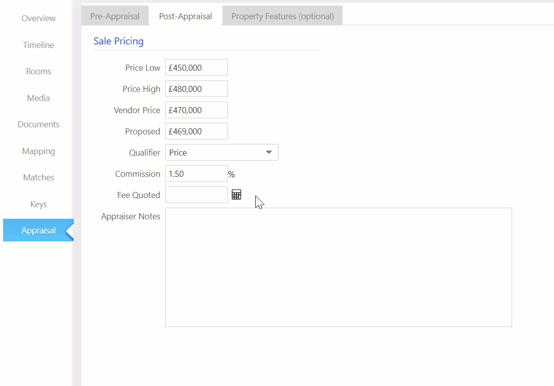 Writing up and sharing the valuation sales property.gif