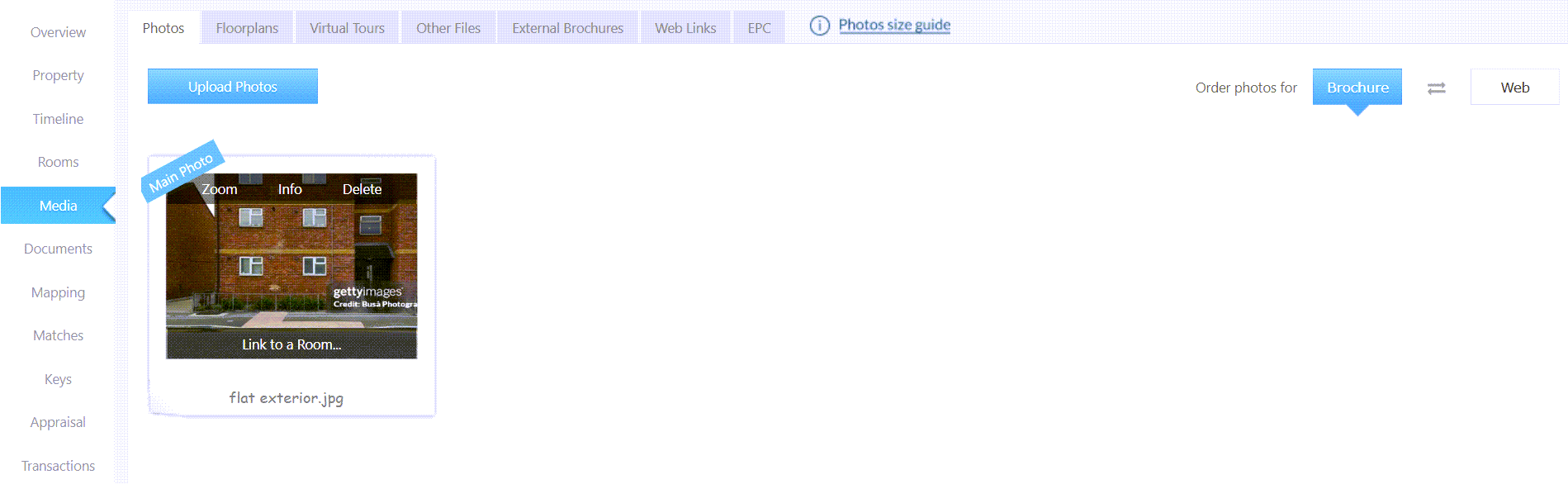 Adding photos to a property via the property record.png