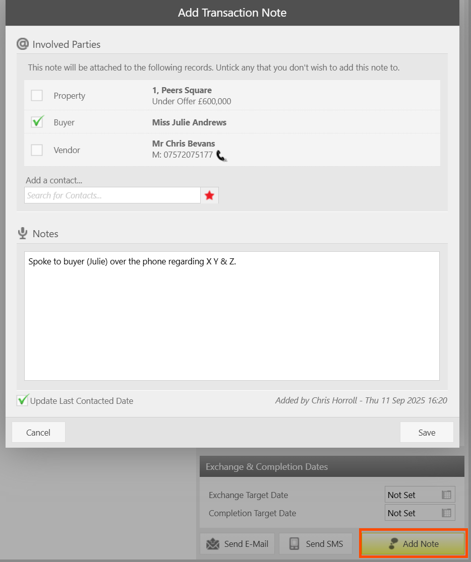 Adding a note to a sales progression.png