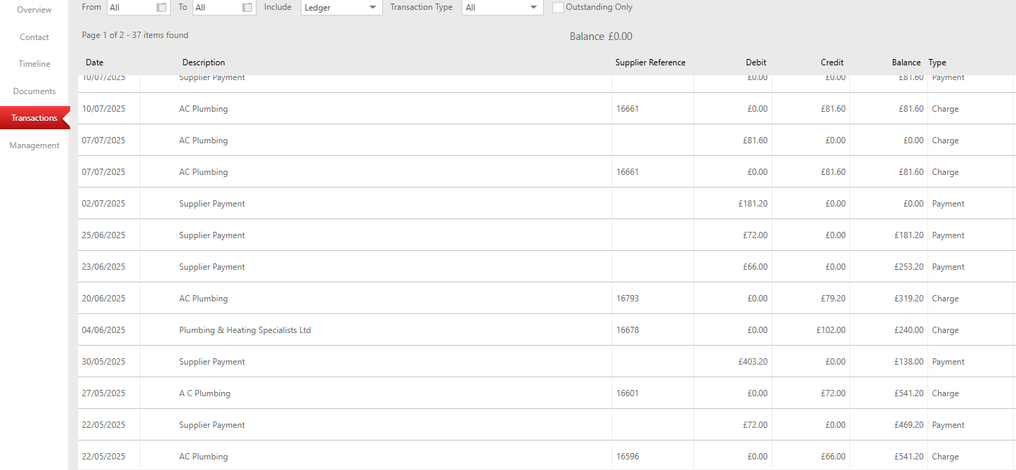 Add Contractor's Invoice numbers as a column on the Property and Contractor transactions.png