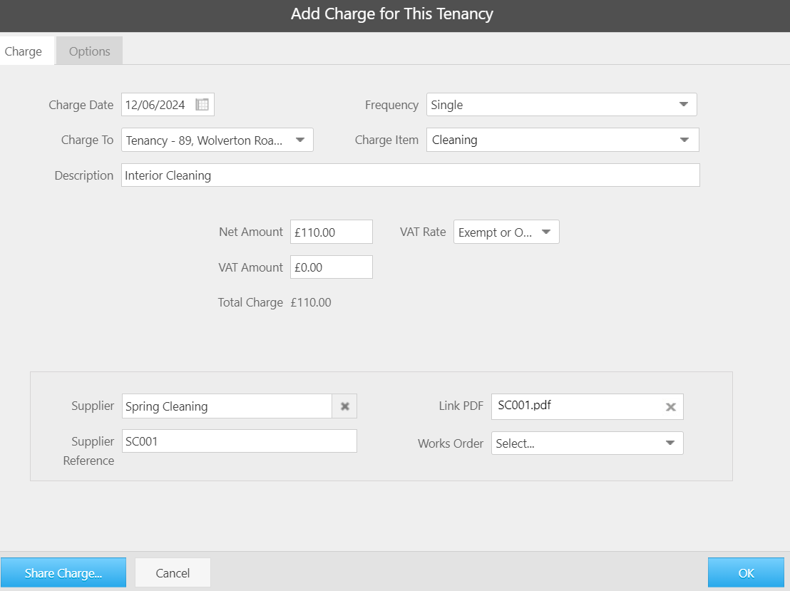 Raising a tenancy expense charge that's payable to a supplier.png