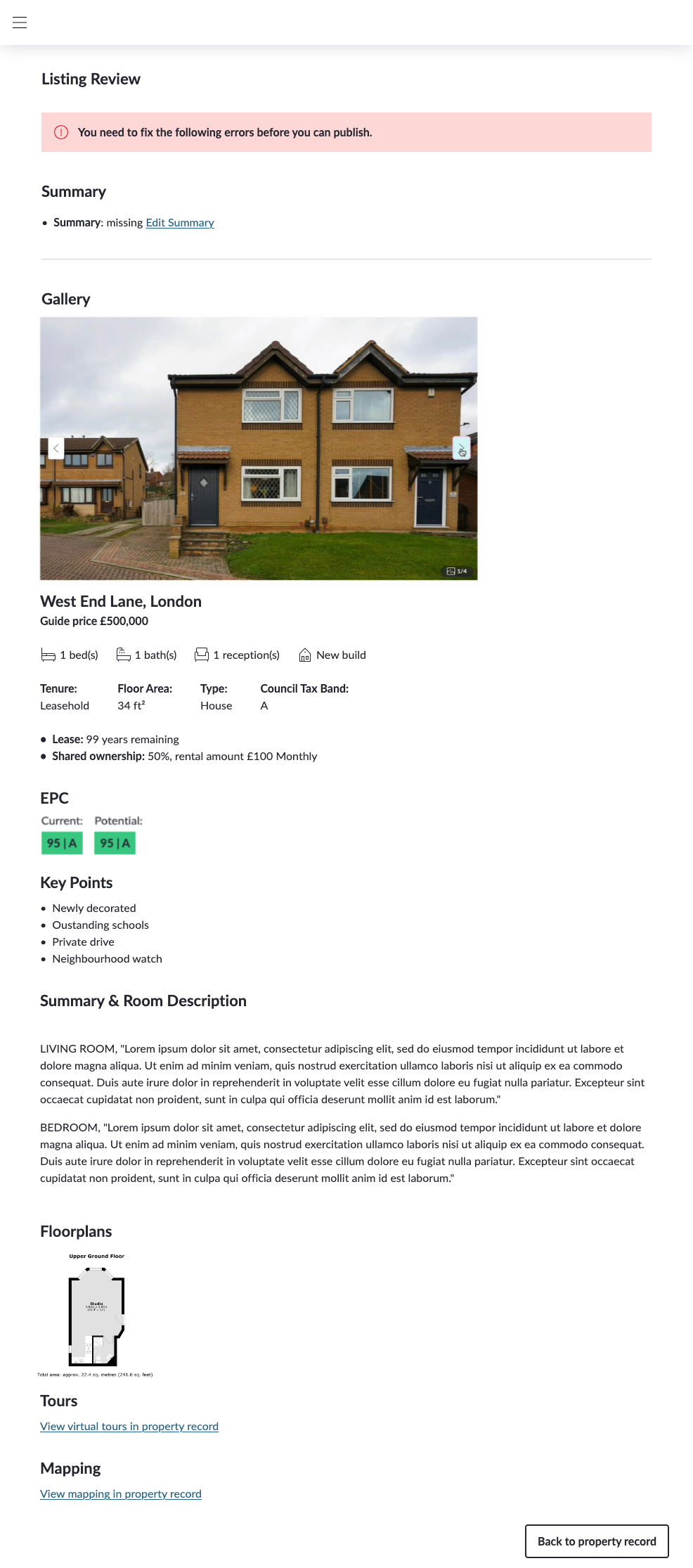 Listing