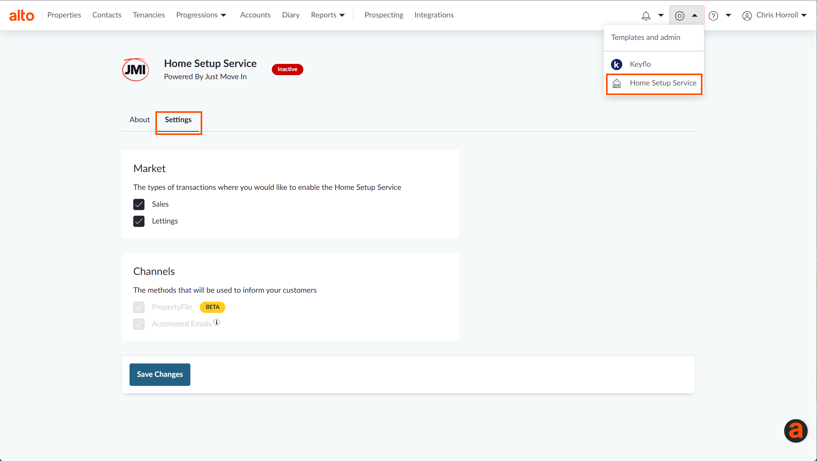 JMI Enabling and disabling the home setup service.png
