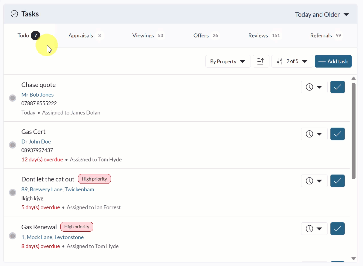 Sales Dashboard Tasks Widget Overview April26.gif