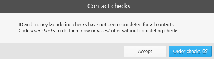 Accepting an offer received from a prospective purchaser via the Main Dashboard contact checks.png