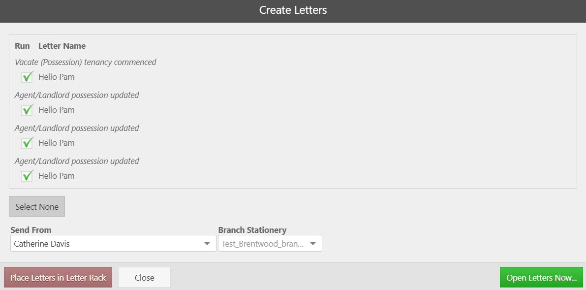 Vacate Property - Agent Landlord Possession Create Letters.png