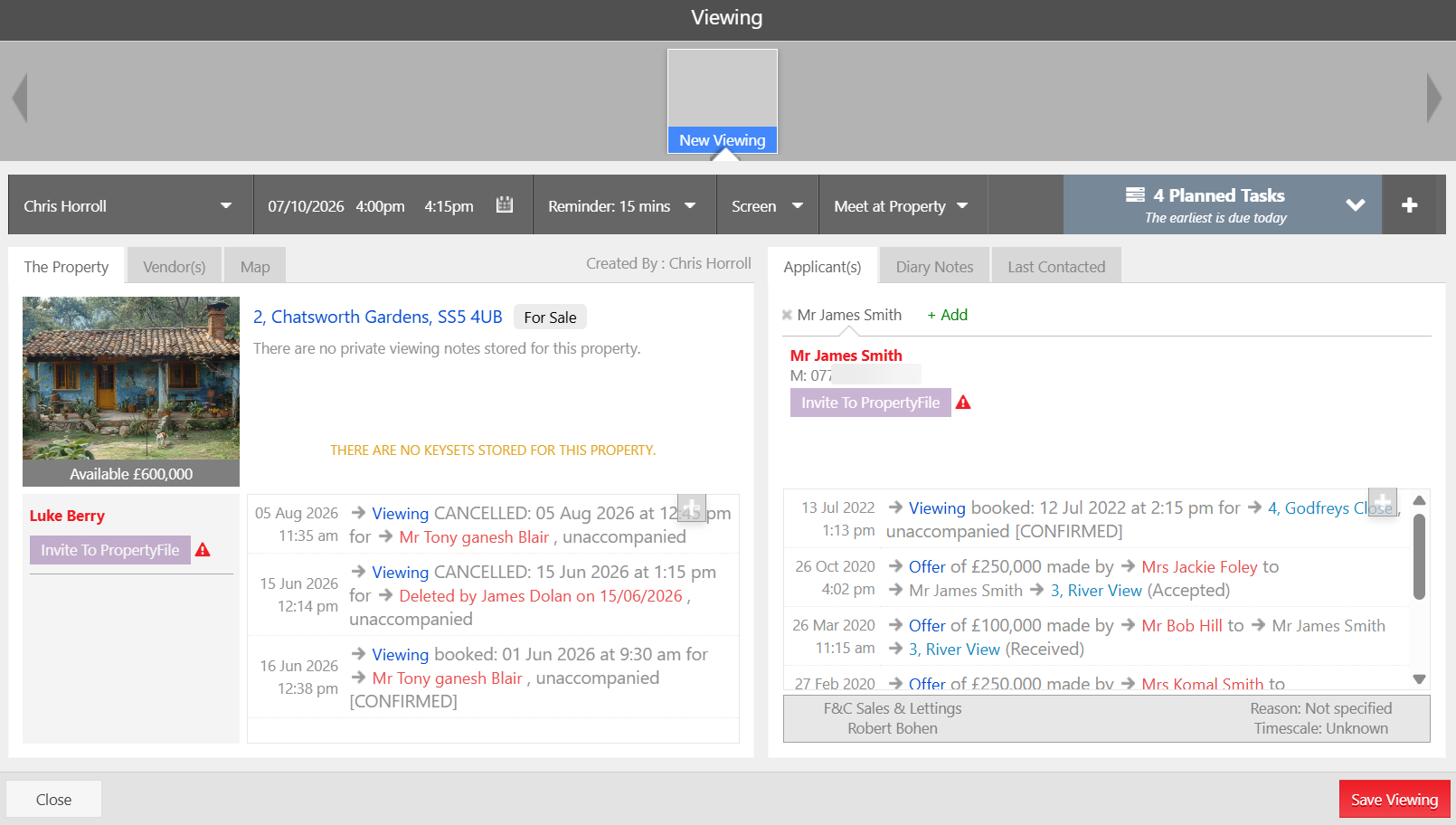 Booking an unconfirmed viewing from diary.png